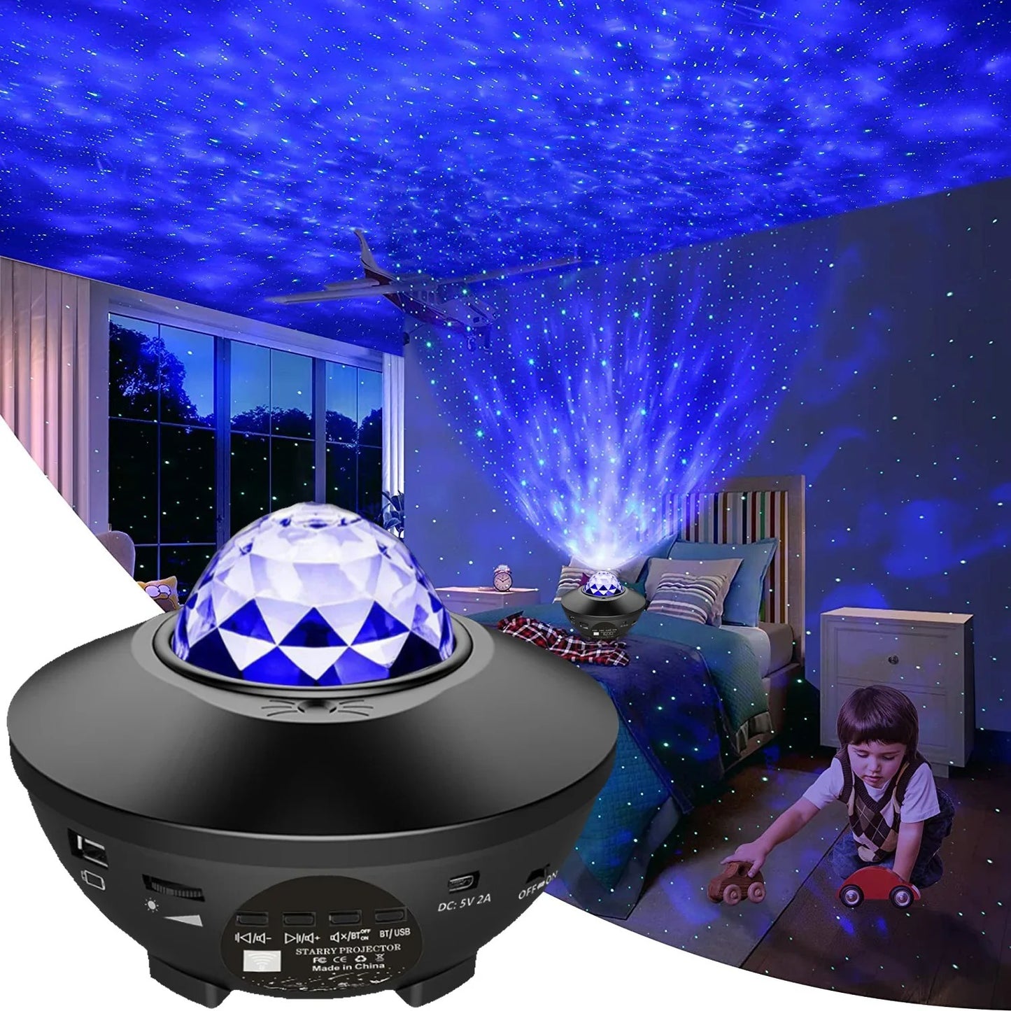 Galaxy Ocean Starry Wave Lights Projector