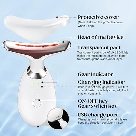 Rechargeable Anti-Wrinkle Facial Massager, Skin Lifting, Firming Tightening Device