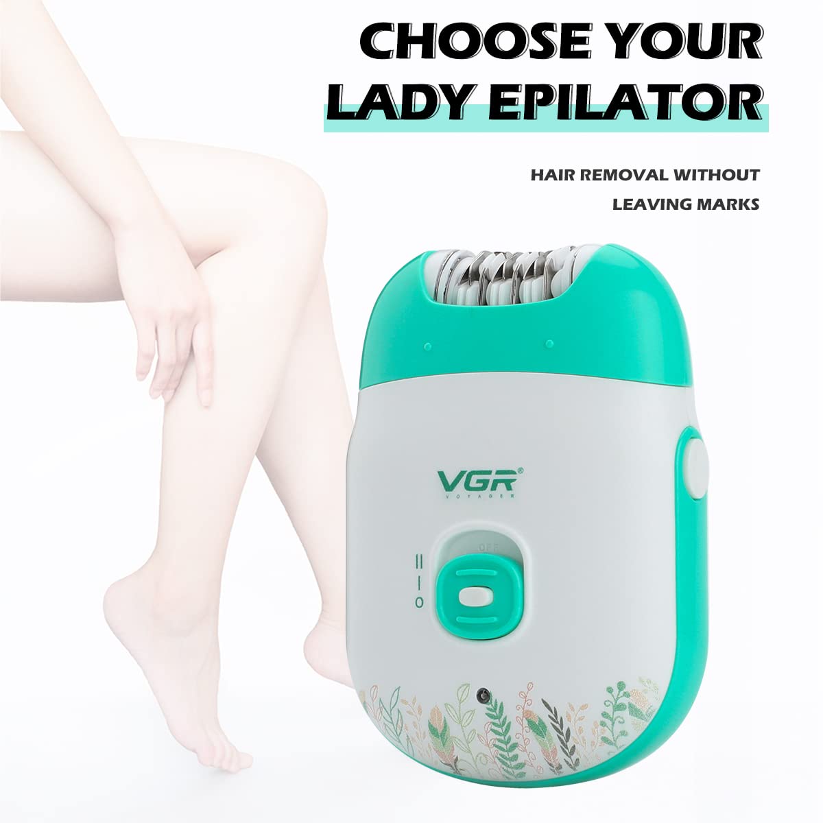 VGR Professional Rechargeable Women Epilator for different body areas