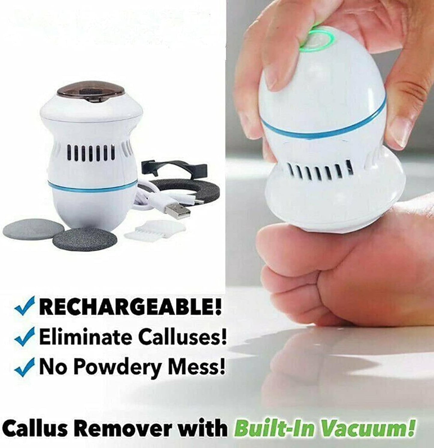 Mini Rechargeable Foot Grinder/ Callus Remover SaQiBuy