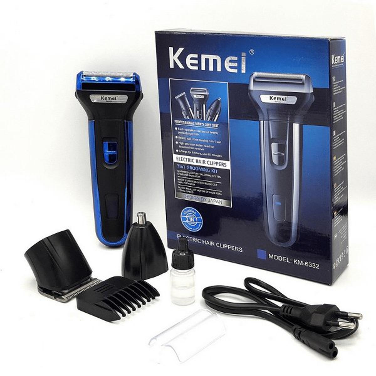 KEMEI 3in1 Rechargeable Hair Clipper