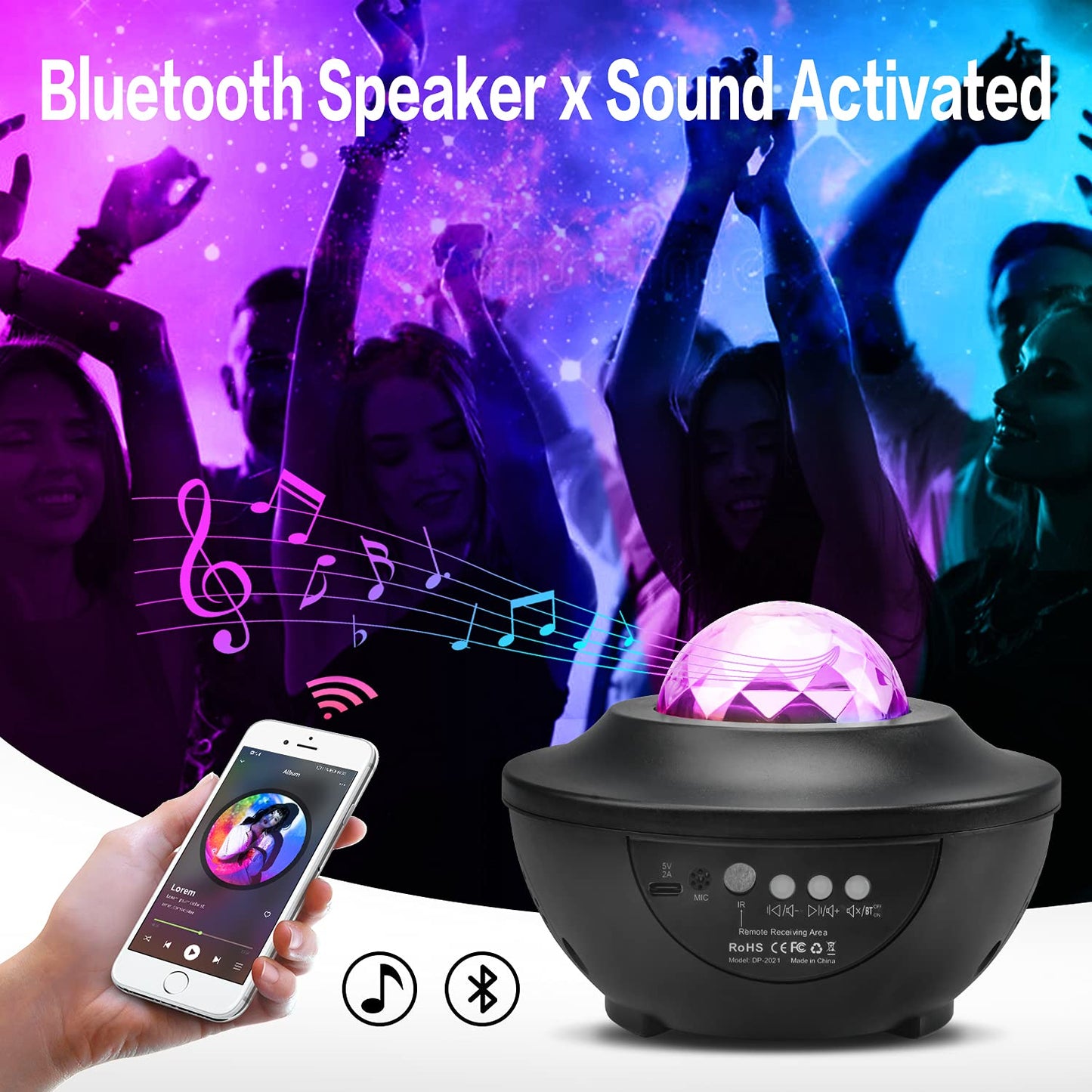Galaxy Ocean Starry Wave Lights Projector