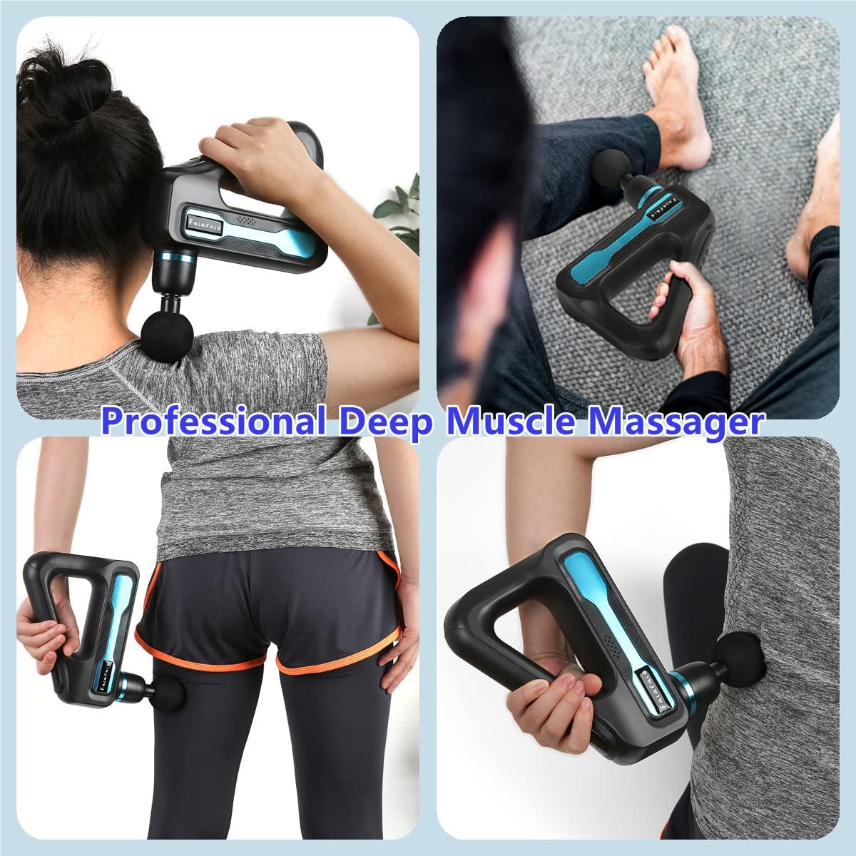 BLUE IDEA Deep Massage Facial Gun Massager