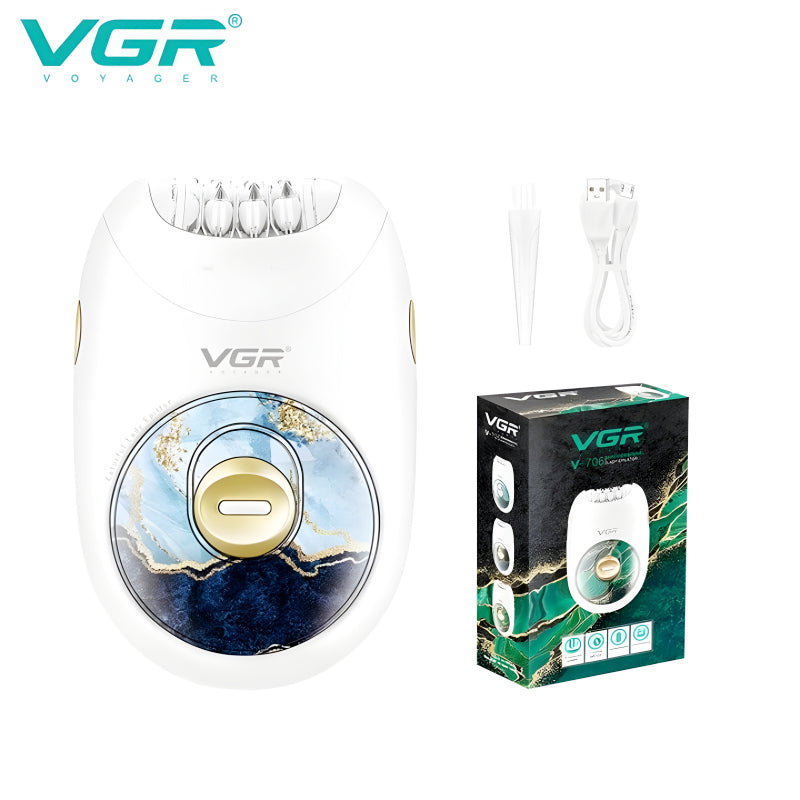 VGR Rechargeable Electric Lady Epilator Hair Removal Machine