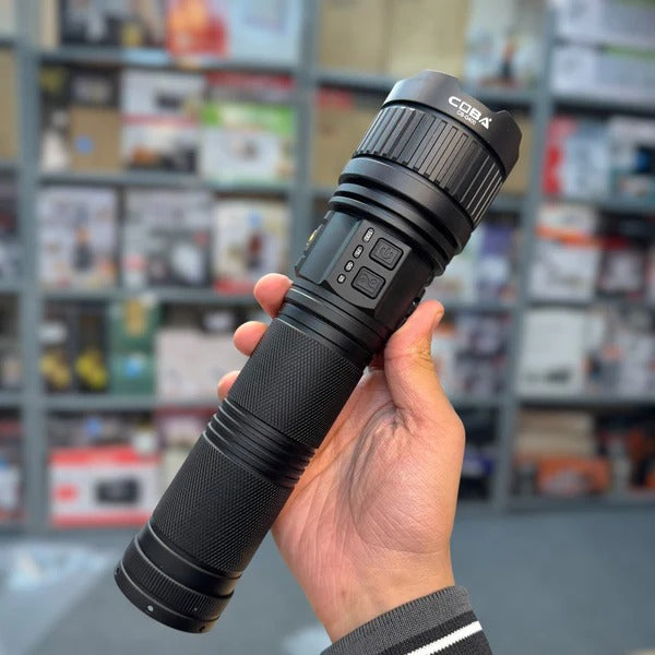 COBA Imported High Beam Powerful Led Flashlight Torch- 3 KM Range