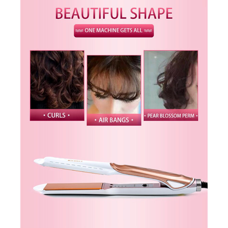 Kemei Professional Hair Straightener With Temperature Control