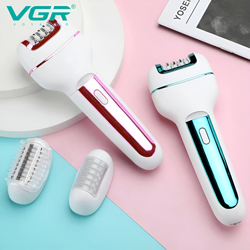 VGR 3in1 Rechargeable Women Epilator Female Hair Removal-Callus Remover