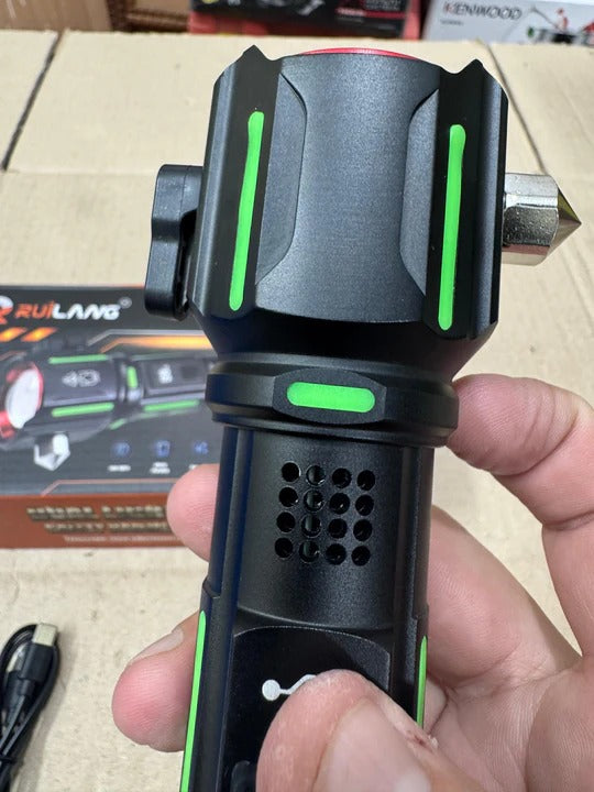 Ruilang Multi-Functional Flashlight LED Powerful Torch- 1 KM Range