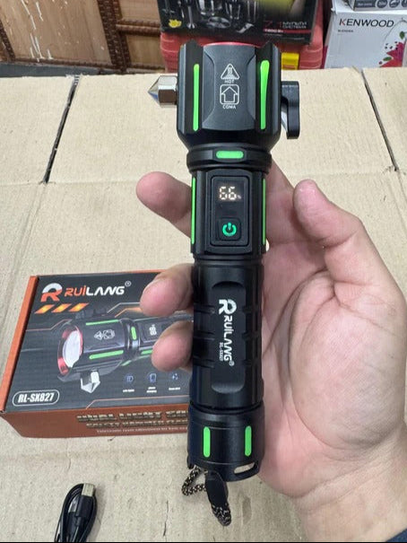 Ruilang Multi-Functional Flashlight LED Powerful Torch- 1 KM Range