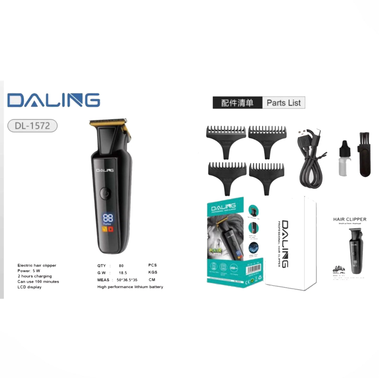 DALING Professional Hair Trimmer For Men's
