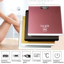 Digital LCD Electronic Tempered Glass Body Weight Scale - 180 Kg SaQiBuy