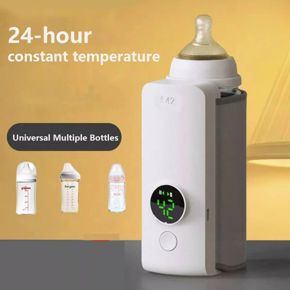 Portable USB Rechargeable Baby Bottle Warmer with Temperature Display