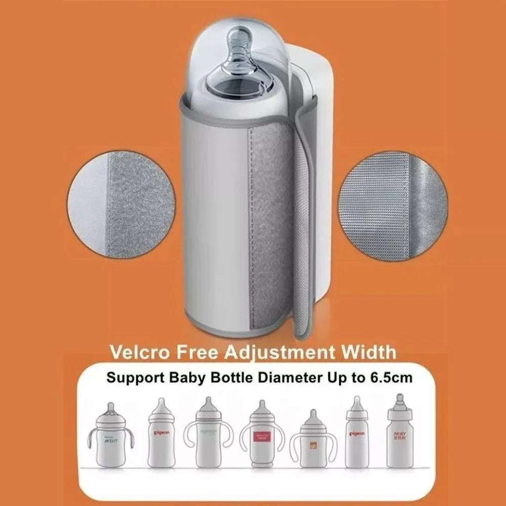 Portable USB Rechargeable Baby Bottle Warmer with Temperature Display