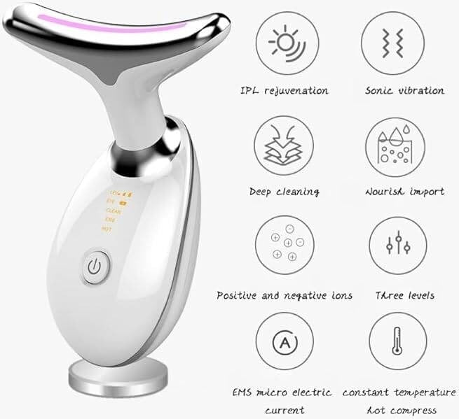 Rechargeable Anti-Wrinkle Facial Massager, Skin Lifting, Firming Tightening Device