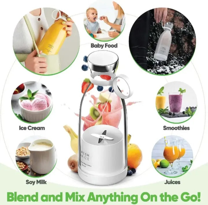 USB Rechargeable Electric Portable Bottle Juicer/ Mixer Blender Smoothie Maker