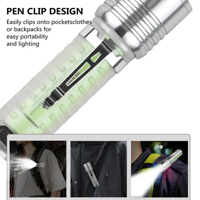 Pocket Size Multi-functional Powerful Flashlight- Currency Checker