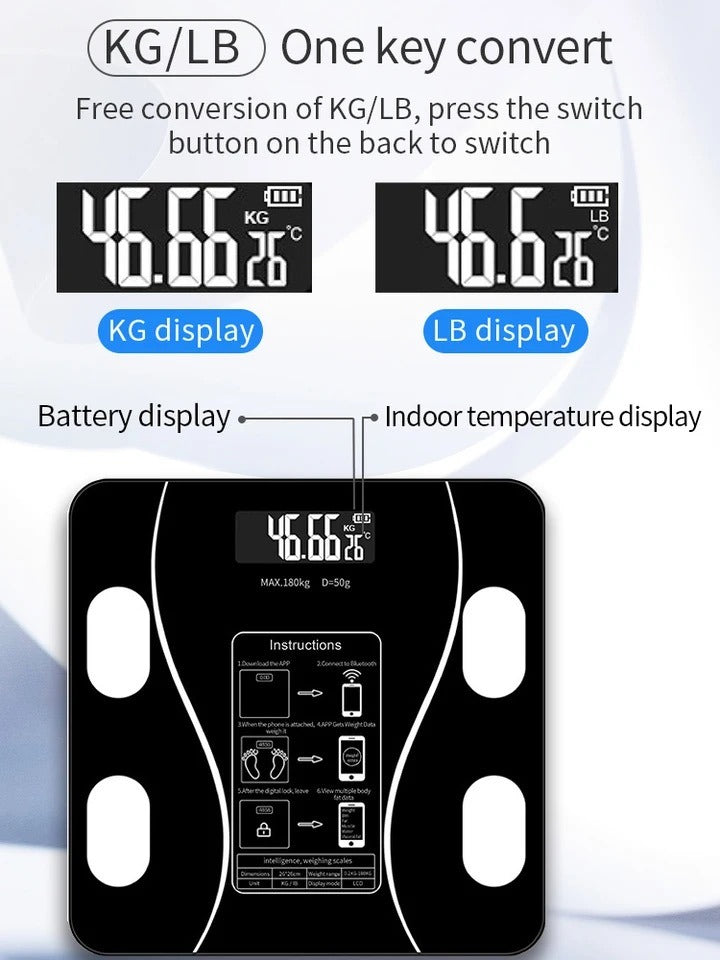 Smart App Bluetooth Supported Weight Scale- 180 KG
