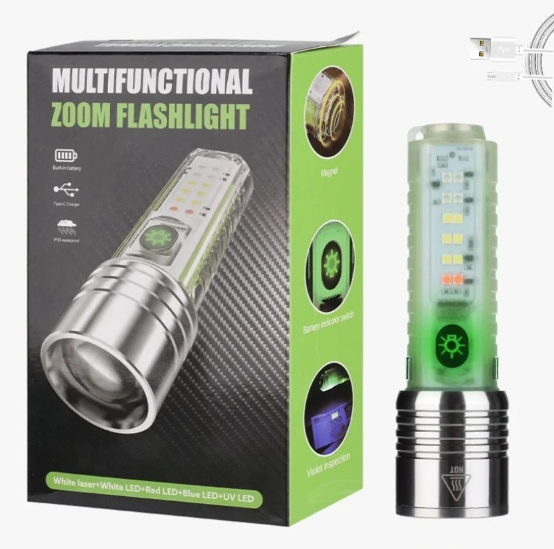 Pocket Size Multi-functional Powerful Flashlight- Currency Checker