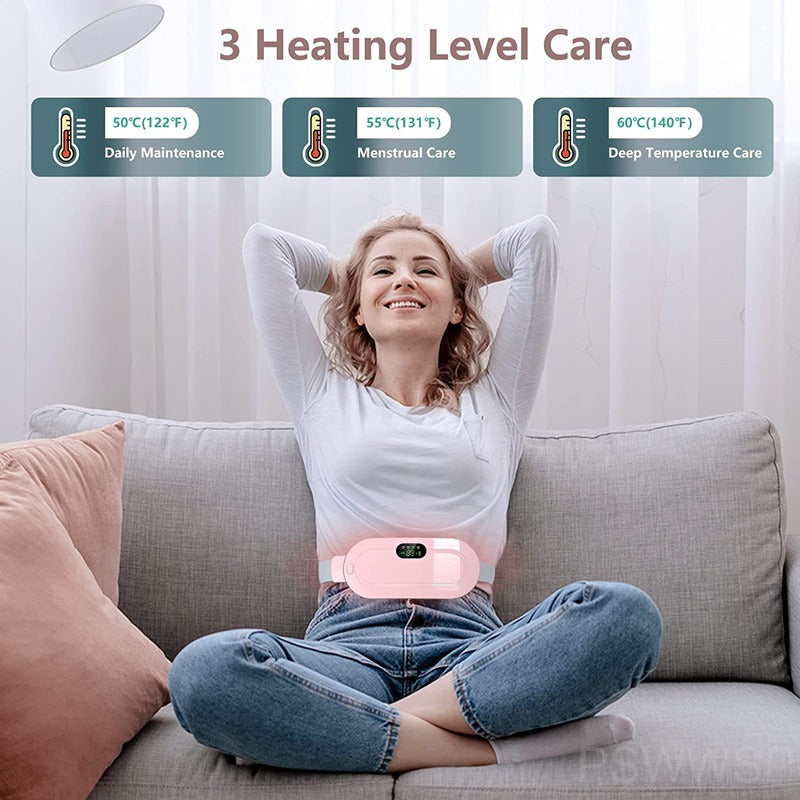 Rechargeable Period Cramp Relief Belt- Electric Heating Belt Massage for Women