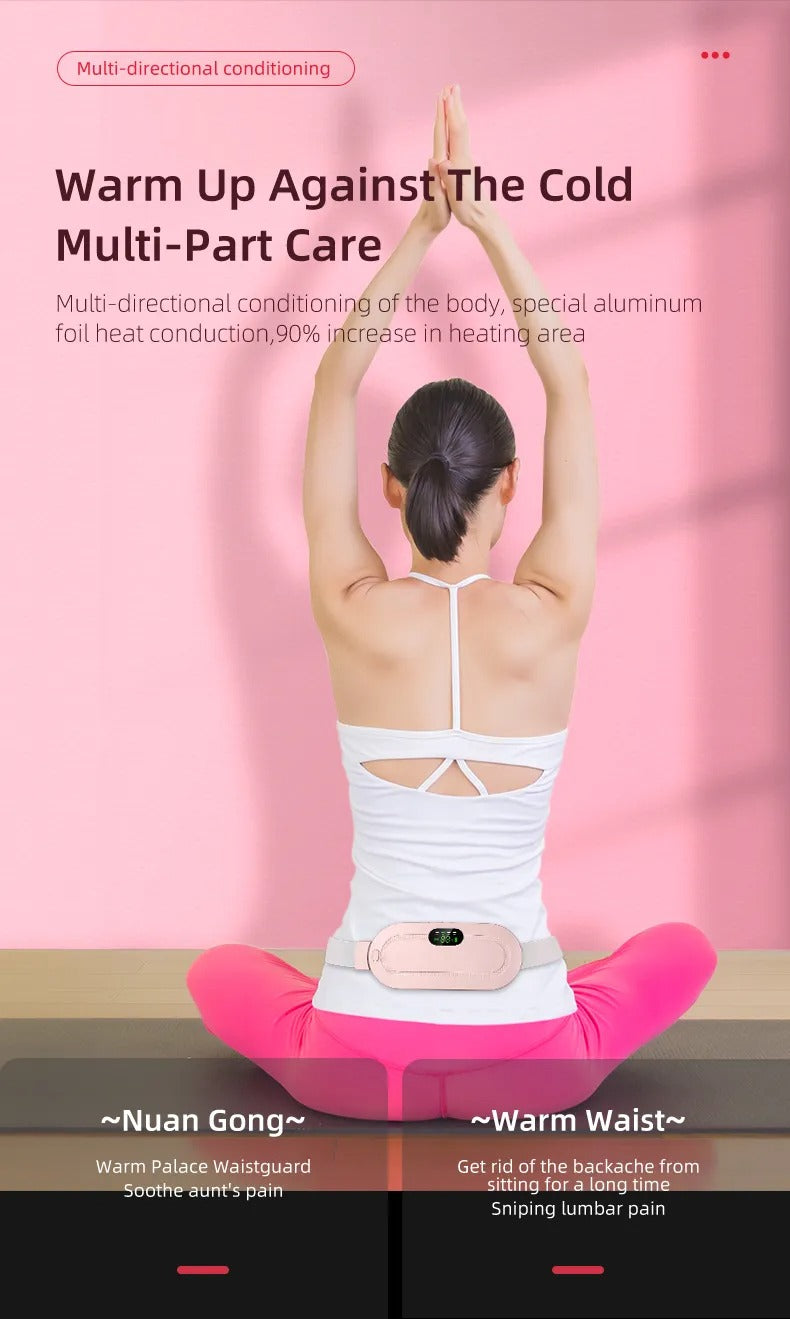 Rechargeable Period Cramp Relief Belt- Electric Heating Belt Massage for Women