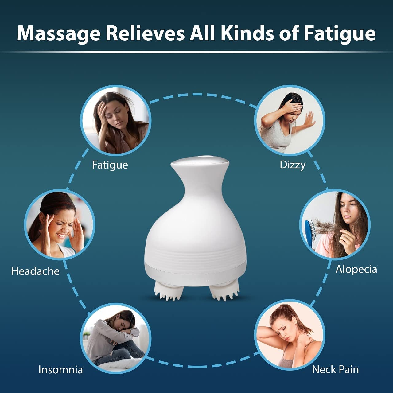 Electric Hand Scalp Muscle Vibration Massage