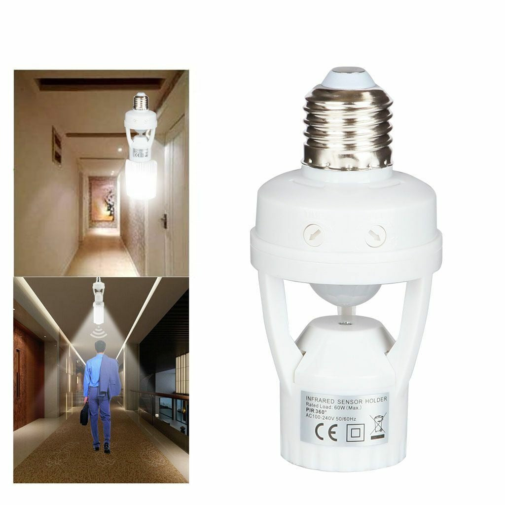 Motion Sensor LED Lamp Bulb HOLDER- Auto ON/OFF