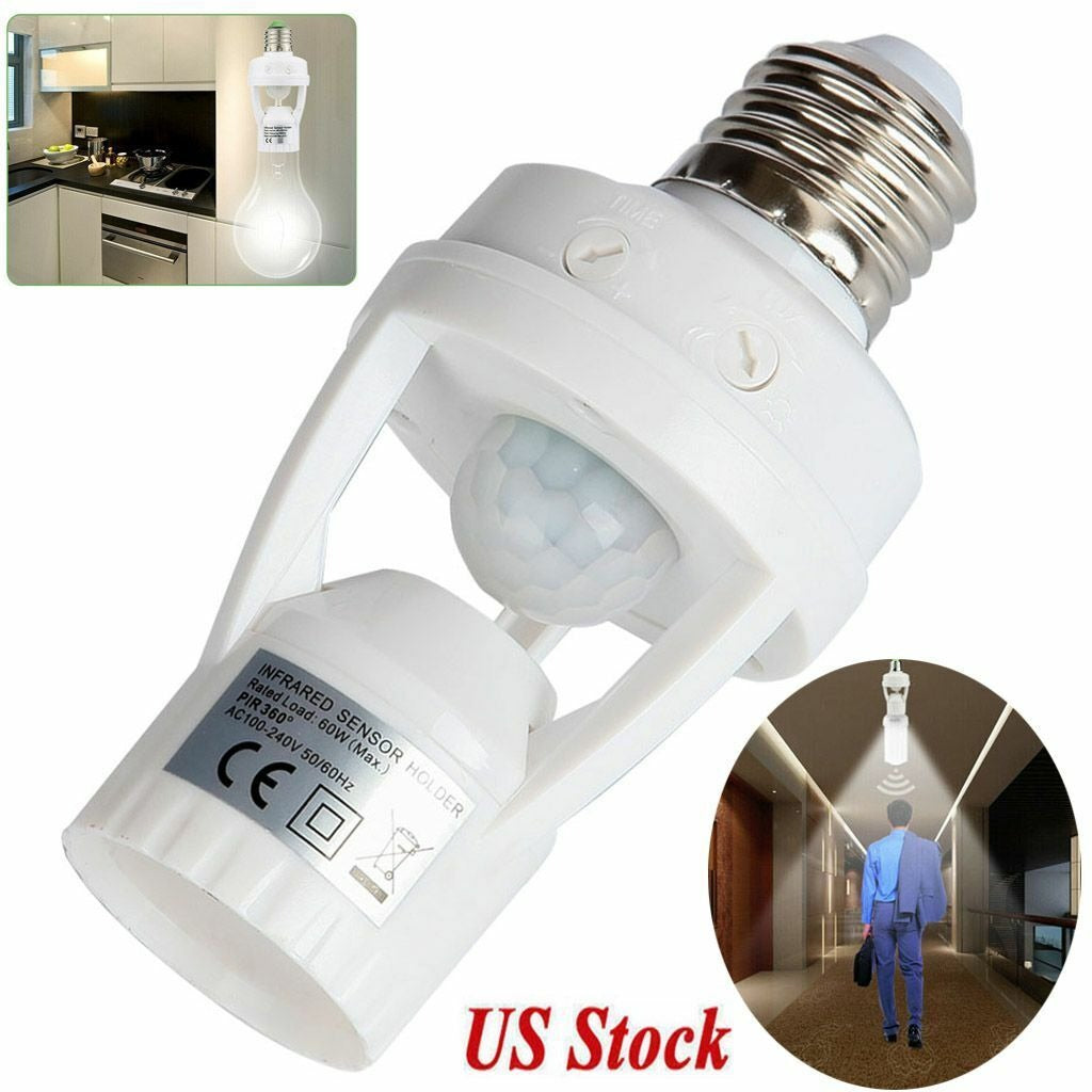 Motion Sensor LED Lamp Bulb HOLDER- Auto ON/OFF