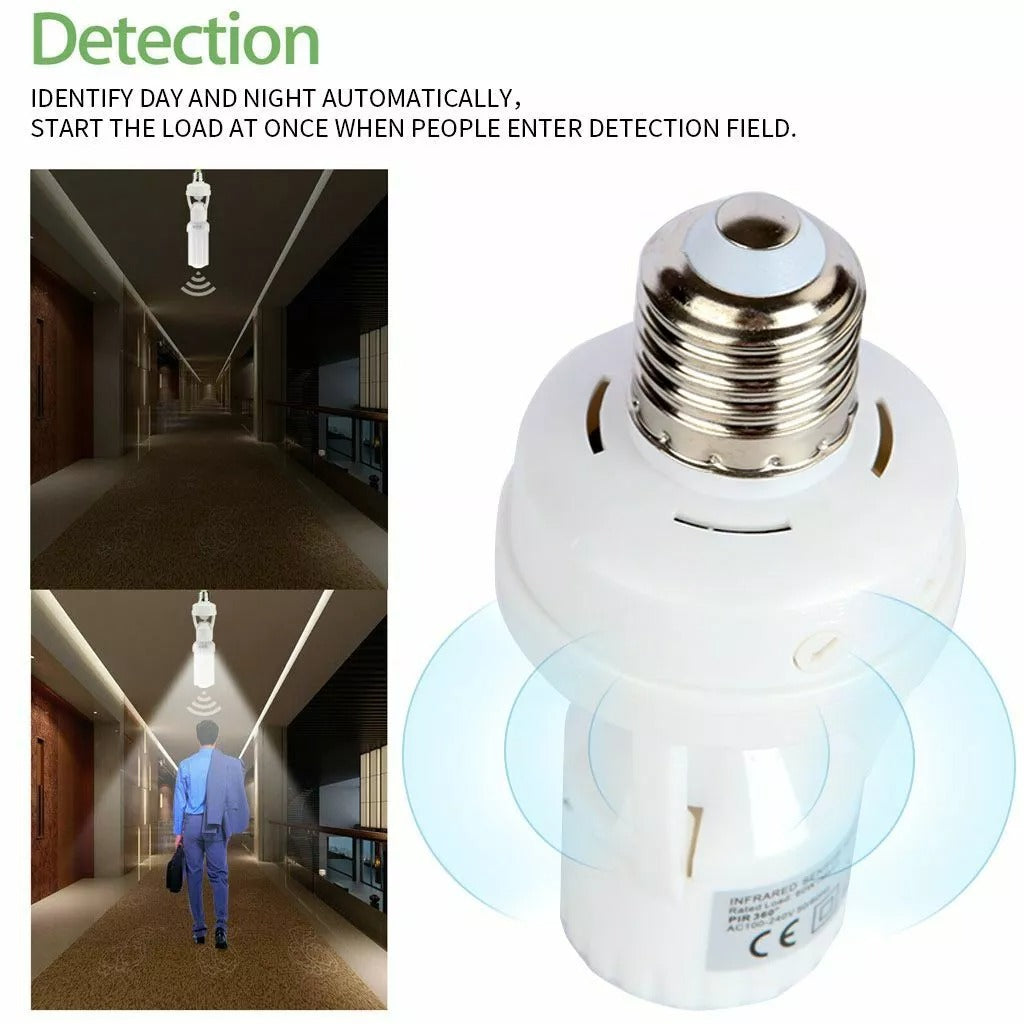 Motion Sensor LED Lamp Bulb HOLDER- Auto ON/OFF