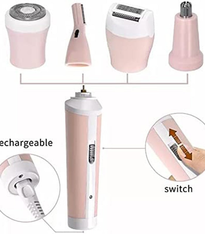 Kemei 4in1 Rechargeable Hair Removal For WOMEN