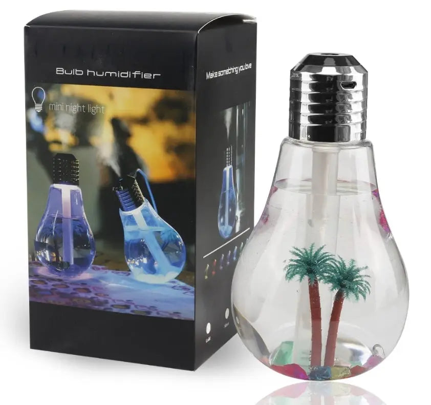 Bulb Humidifier With LED Light SaQiBuy