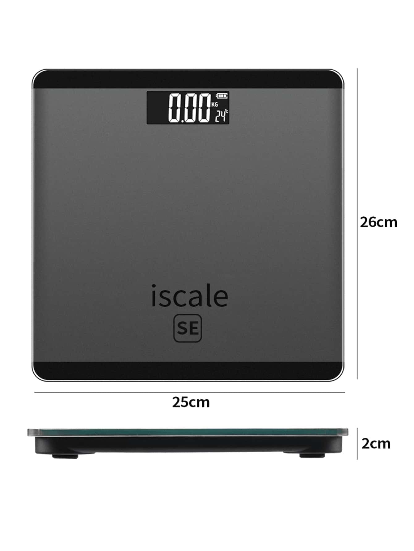 Digital LCD Electronic Tempered Glass Body Weight Scale - 180 Kg SaQiBuy