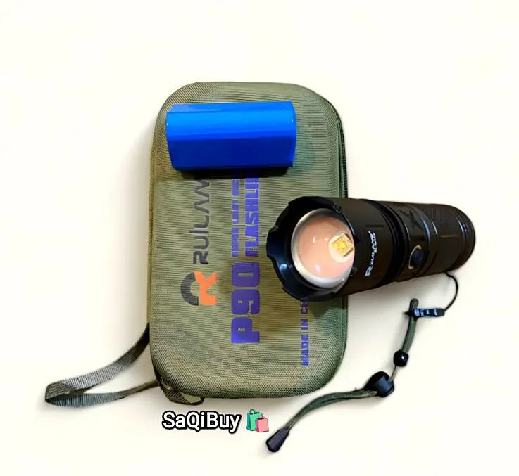 Ruilang P90 Torch Light 8800 mAh Battery- 1 KM Range SaQiBuy