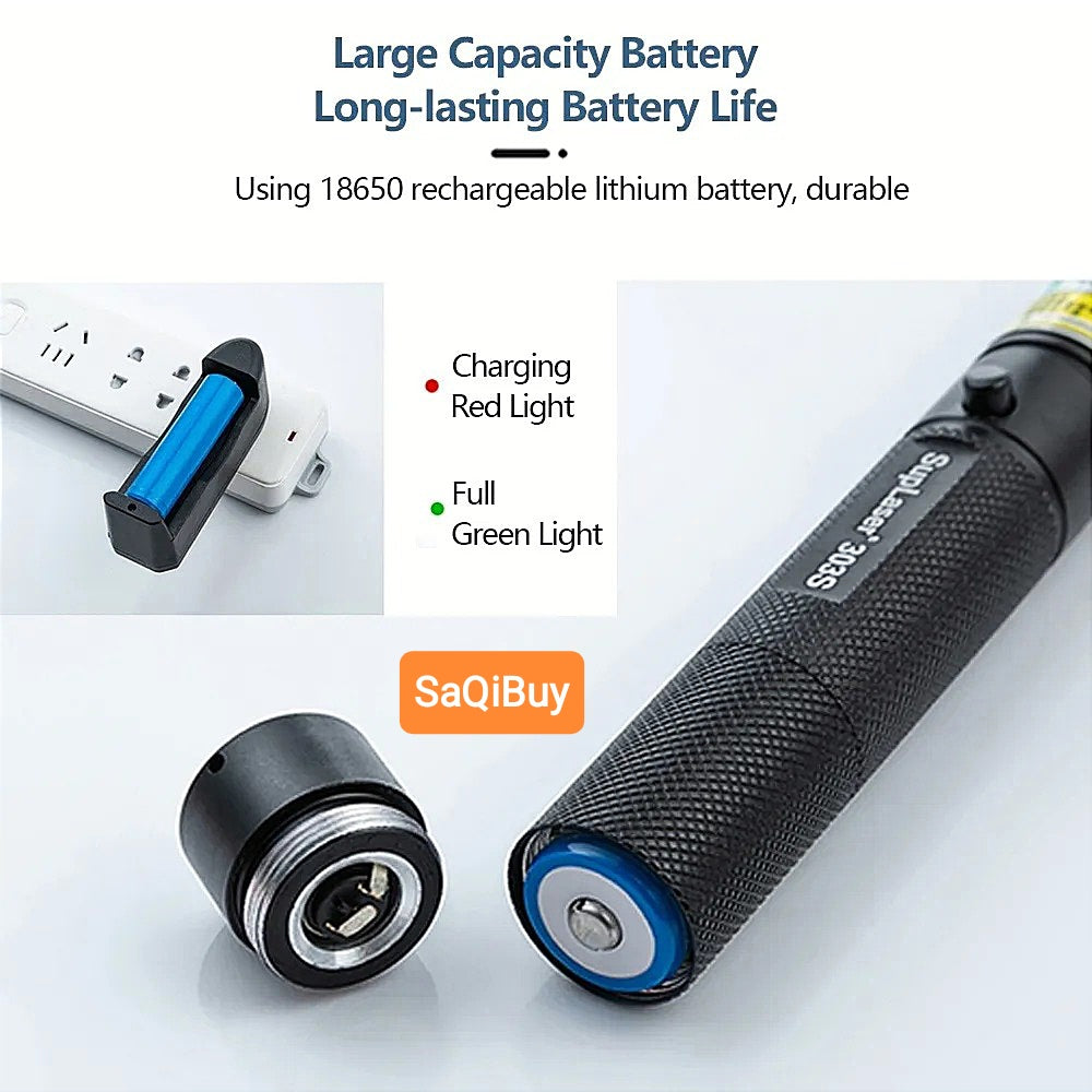 Rechargeable Powerful Green Laser Pointer- Multiple Task SaQiBuy