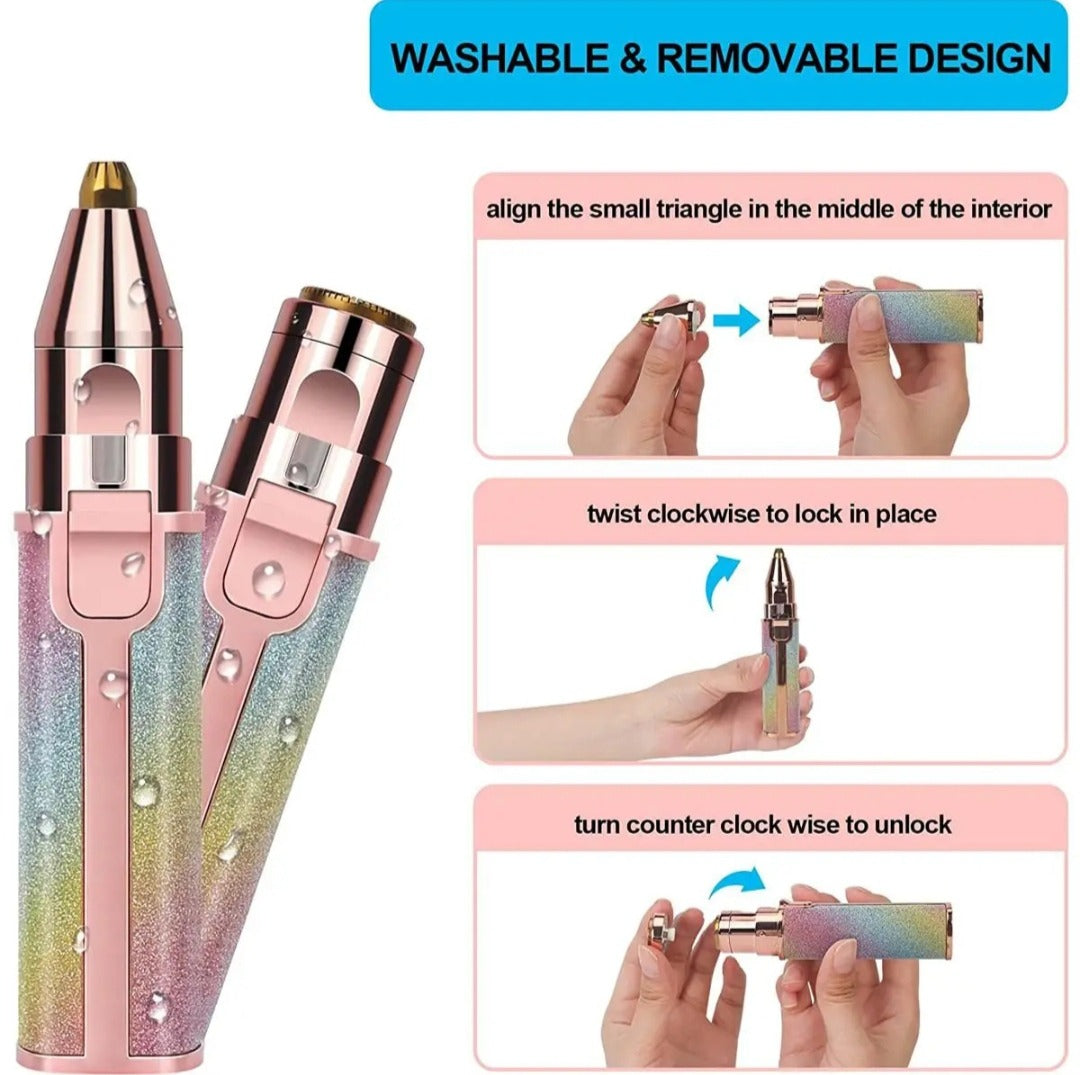 Rechargeable 2 In 1 Eyebrow Trimmer