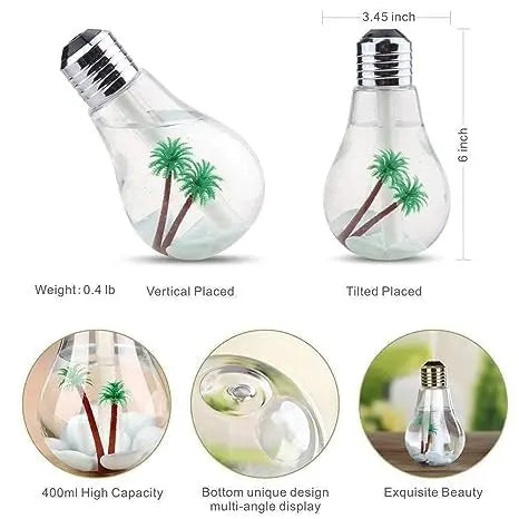 Bulb Humidifier With LED Light SaQiBuy