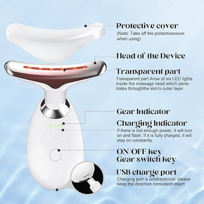 Rechargeable Anti-Wrinkle Facial Massager, Skin Lifting, Firming Tightening Device