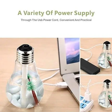 Bulb Humidifier With LED Light SaQiBuy