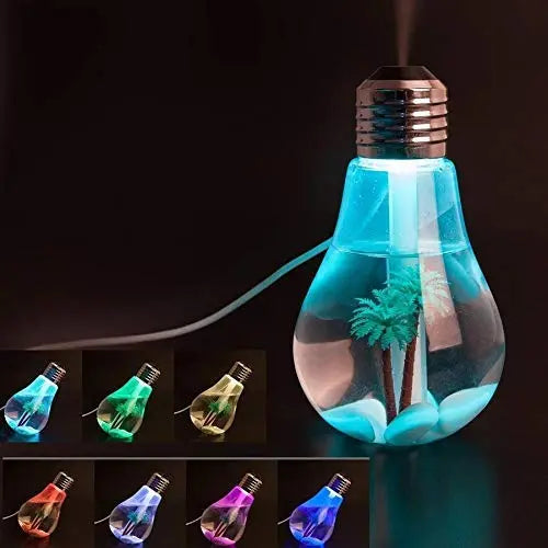 Bulb Humidifier With LED Light SaQiBuy