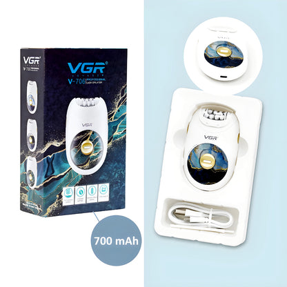 VGR Rechargeable Electric Lady Epilator Hair Removal Machine