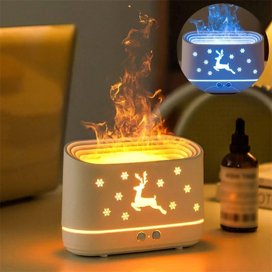 Deer Flame Diffuser Humidifier lamp