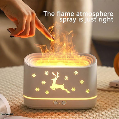 Deer Flame Diffuser Humidifier lamp