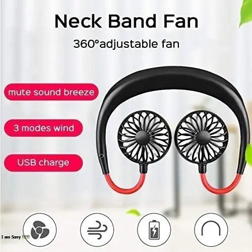 Rechargeable Hanging Neck Fan SaQiBuy