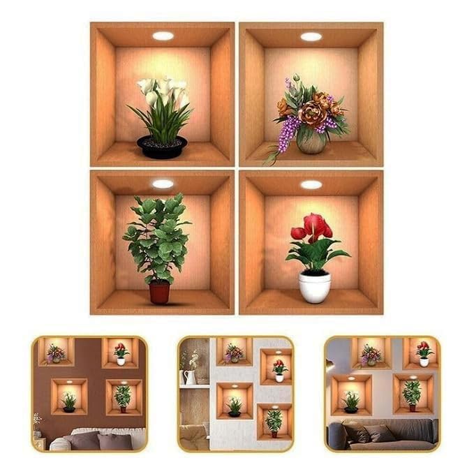 Green Plants 3D WALL STICKERS for Decoration