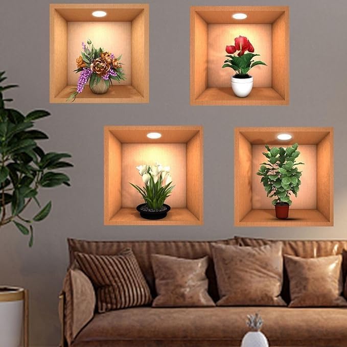 Green Plants 3D WALL STICKERS for Decoration