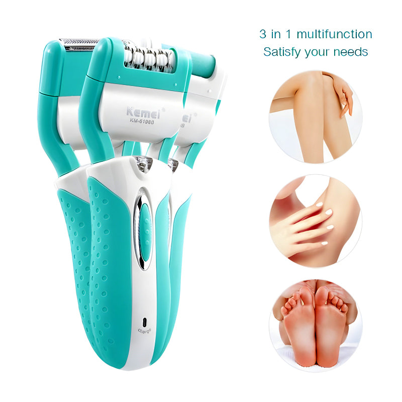 3 in 1 Rechargeable Epilator Shaver & Callous Remover