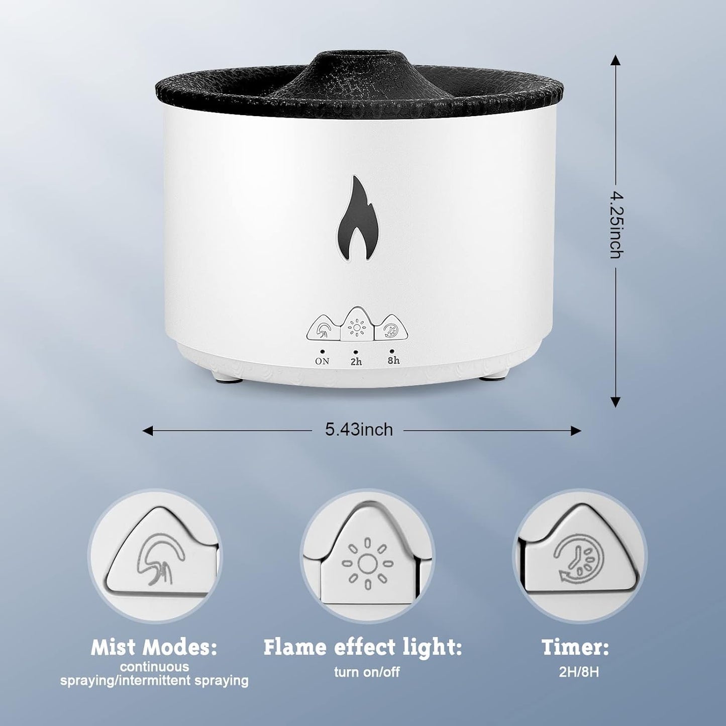 Volcano Flame Aroma Diffuser Humidifier