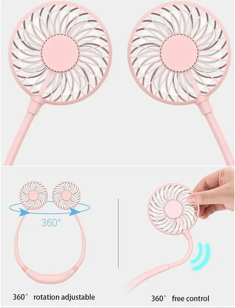 Rechargeable Hanging Neck Fan SaQiBuy