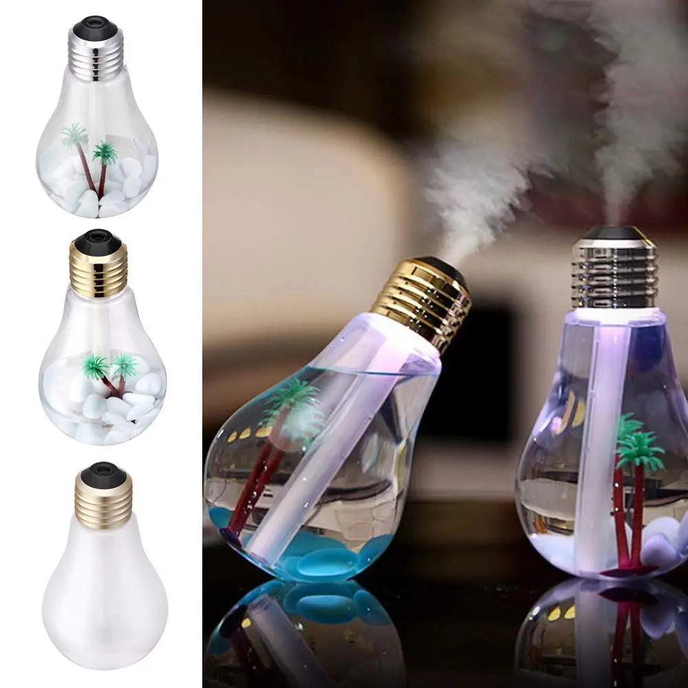 Bulb Humidifier With LED Light SaQiBuy