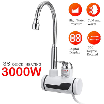 Electric Instant Water Heater Tap- Hot & Cold