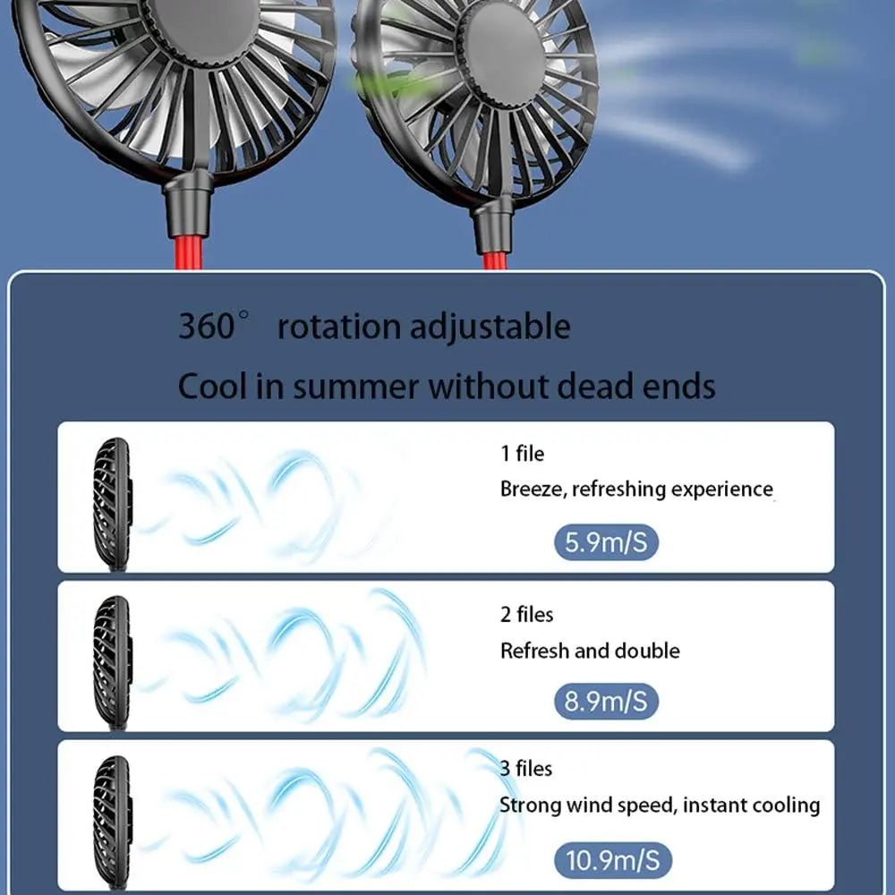 Rechargeable Hanging Neck Fan SaQiBuy